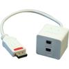 Displayport to Mini Displayport Splitter Male to 2 X Female 1FT view 1