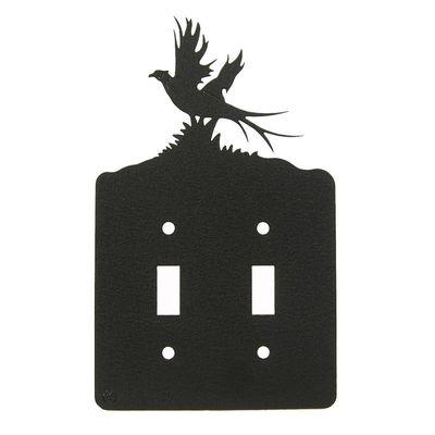 Innovative Fabricators, Inc. Pheasant Double Light Switch Plate Cover
