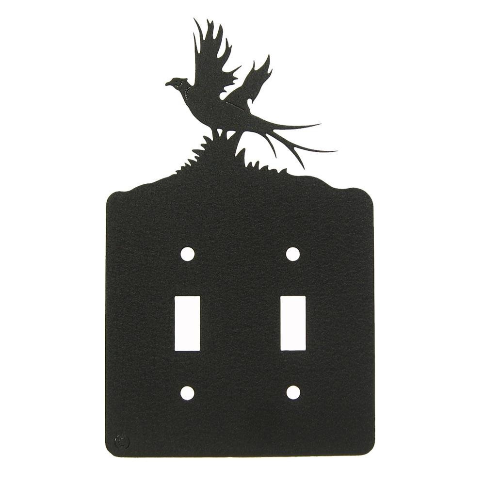 Innovative Fabricators, Inc. Pheasant Double Light Switch Plate Cover