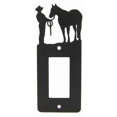 Male Halter Horse GFI Rocker Light Switch Plate Cover