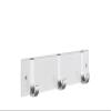 Smedbo BX1075 Triple Coat Rack, White Wood/Satin Aluminum view 1