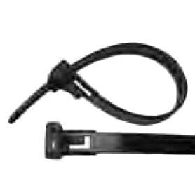 5-1-2 Black Releasable Nylon Tie Wrap 50 lb Tensile Strength