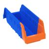 Akro-Mils 36442 Indicator Inventory Control Double Hopper Plastic Kanban Shelf Bin, 11-5/8-Inch x 4-1/4-Inch x 4-Inch, Blue/Orange, (24-Pack) view 1