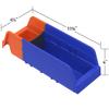 Akro-Mils 36442 Indicator Inventory Control Double Hopper Plastic Kanban Shelf Bin, 11-5/8-Inch x 4-1/4-Inch x 4-Inch, Blue/Orange, (24-Pack) view 2