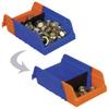 Akro-Mils 36442 Indicator Inventory Control Double Hopper Plastic Kanban Shelf Bin, 11-5/8-Inch x 4-1/4-Inch x 4-Inch, Blue/Orange, (24-Pack) view 4