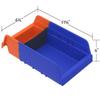 Akro-Mils 36462 Indicator Inventory Control Double Hopper Plastic Kanban Shelf Bin, 11-5/8-Inch x 6-3/4-Inch x 4-Inch, Blue/Orange, (12-Pack) view 2