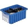 Akro-Mils 33105 Akro-Grid Plastic Slotted Dividable Modu Box Stackable Grid Storage Tote Container, (10-7/8-Inch L x 8-1/4-Inch W x 5-Inch H), (20 Pack), Blue view 3