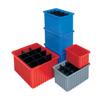Akro-Mils 33166 Akro-Grid Plastic Slotted Dividable Modu Box Stackable Grid Storage Tote Container, (16-1/2-Inch L x 10-7/8-Inch W x 6-Inch H), (8 Pack), Red (33166RED) view 2
