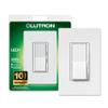 Lutron Diva LED+ Dimmer Light Switch for Dimmable LED, Halogen, and Incandescent Bulbs with Wallplate, 150 Watt, Single-Pole or 3-Way, DVWCL-153PH-WH, White view 1