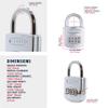 ABUS 160/50 B 160 All Weather Chrome 4 Dial Combination Padlock, Black/Silver view 3