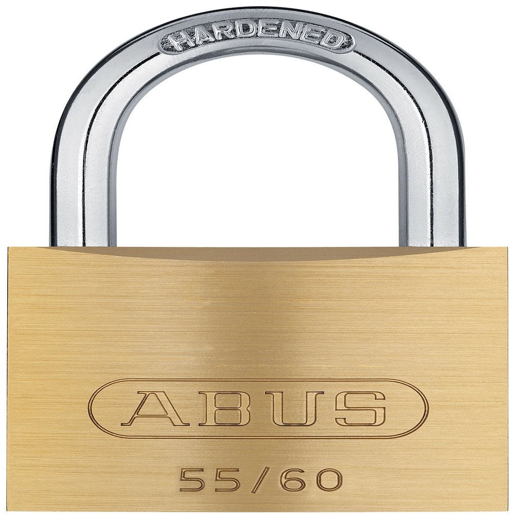ABUS 55/60 Solid Brass Padlock with 2 Keys for School, Gym
