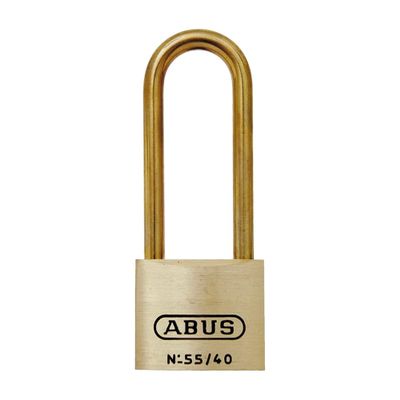 ABUS 55MB/40HB63 Brass Lock with 2 Keys for Outdoor, Storage, Gate