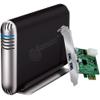 AcomData SMBXXXU3EPCI-BLK 3.5inch Samba USB3.0 SATA Enclosure Kit Retail with Two-Port PCI Express Card view 1