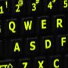 Glowing Fluorescent Large Lettering (Upper CASE) English US Keyboard Sticker view 3