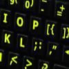 Glowing Fluorescent Large Lettering (Upper CASE) English US Keyboard Sticker view 4