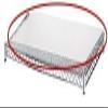 24x60 1/88220; White ABS Textured Protective Shelf Insert view 1