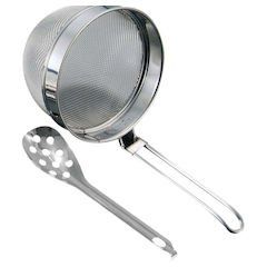 Takekoshi Co-Pattern Strainer Set, Filter Part Diameter 5.1 x Height 3.5 inches (130 x 90 mm), Handle 5.9 inches (150 mm), Large