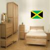 Flag Wall Decals - Flag of Jamaica - 12 inch Removable Graphic view 2