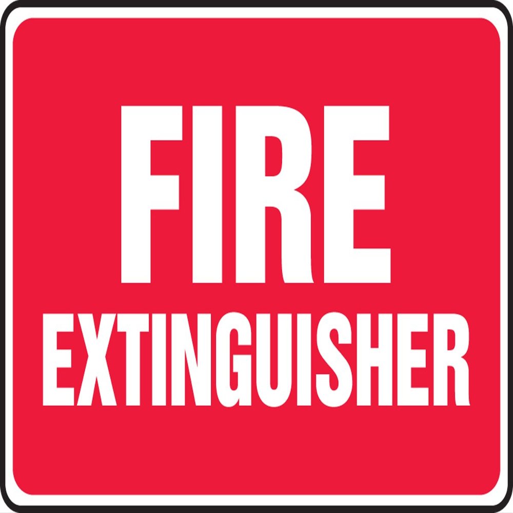 ACCUFORM Safety Sign: FIRE Extinguisher (RED (MFXG588VP)
