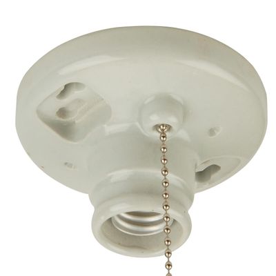Craftmade K858-SO Keyless Lamp Holder, Porcelain