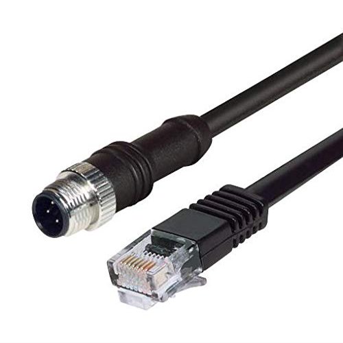 L-COM - M12RJ454D-5 - Sensor Cable, M12 Plug, RJ45 Plug, 4 Positions, 5 m, 16.4 ft