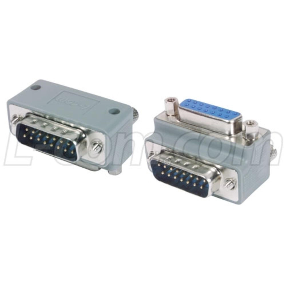 L-com DG90 Series Right Angle DB15 M/F Adapter (Exit 3)