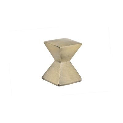 Forged 2 Square Knob Finish: Antique Brass, Size: 1.125" H x 1.125" W x 1.5" D
