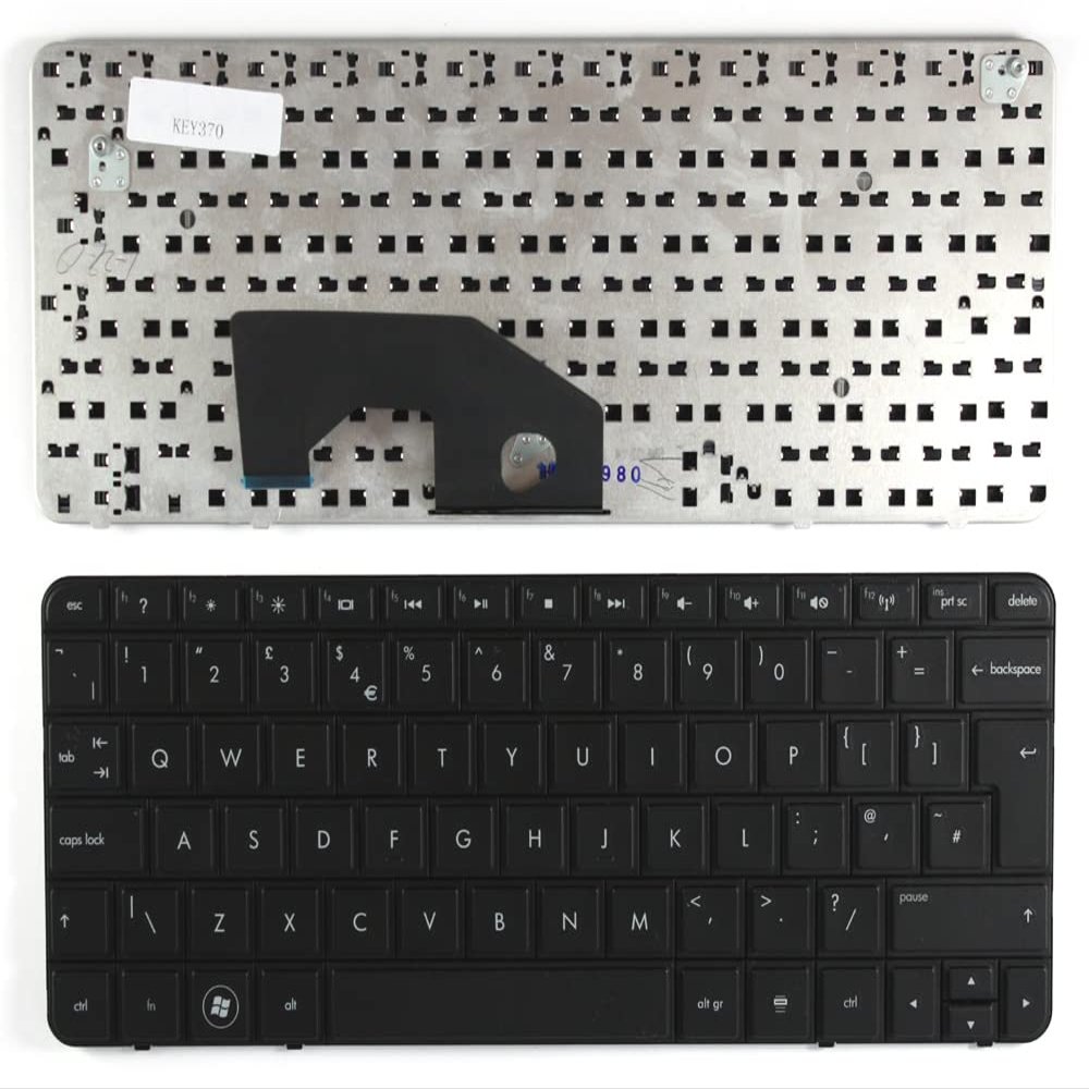 Keyboards4Laptops UK Layout Black Frame Black Replacement Laptop Keyboard Compatible with HP Mini 210-1003SA