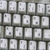 FRENCH BEPO KEYBOARD LABELS ON WHITE BACKGROUND NON-TRANSPARENT view 3