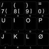 Norwegian Keyboard Labels Black Background Non-Transparent for Desktop, Laptop and Notebook view 1