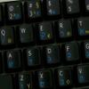 4Keyboard German - HEBERW - English Matte Non-Transparent Keyboard Stickers Black Background view 2
