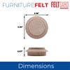 Shepherd Hardware 9363 1-3/4-Inch FeltGard Furniture Cups, 4-Pack, Woodgrain view 2