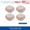 Shepherd Hardware 9363 1-3/4-Inch FeltGard Furniture Cups, 4-Pack, Woodgrain view 3