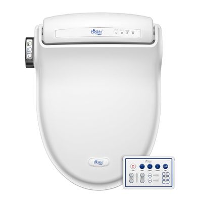 Bio Bidet BB1000 Warm Water Bidet Seat, Air Dryer, Heated Seat with Slow Close Lid, Remote Control, Elongated