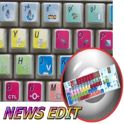 4Keyboard News Edit Keyboard Sticker for Notebook, Desktop and Laptop