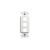 3 Port Designer Style Keystone Wall Plate Insert - White : 72-5053 view 1