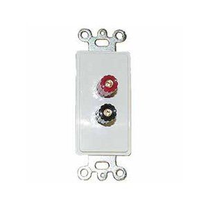 Wall Plate Insert - (2) 5-Way Binding Posts (1) ea. Red + Black : 75-1030