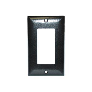 Designer Style 1 Gang Wall Plate Cover - Black : 75-1300