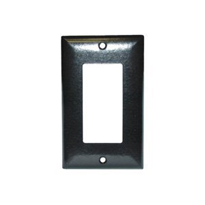 Designer Style 1 Gang Wall Plate Cover - Black : 75-1300