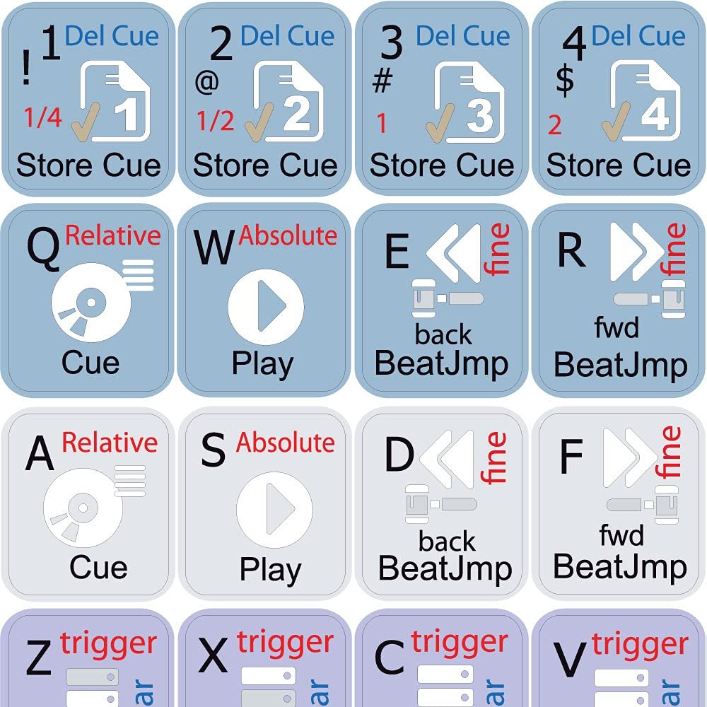Traktor Scratch PRO Keyboard Stickers