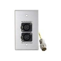 C2G/Cables to Go Rapidrun Single Gang 2XLR Aluminum Wall Plate