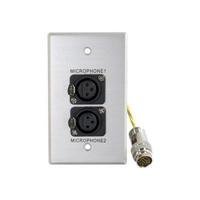 C2G/Cables to Go Rapidrun Single Gang 2XLR Aluminum Wall Plate