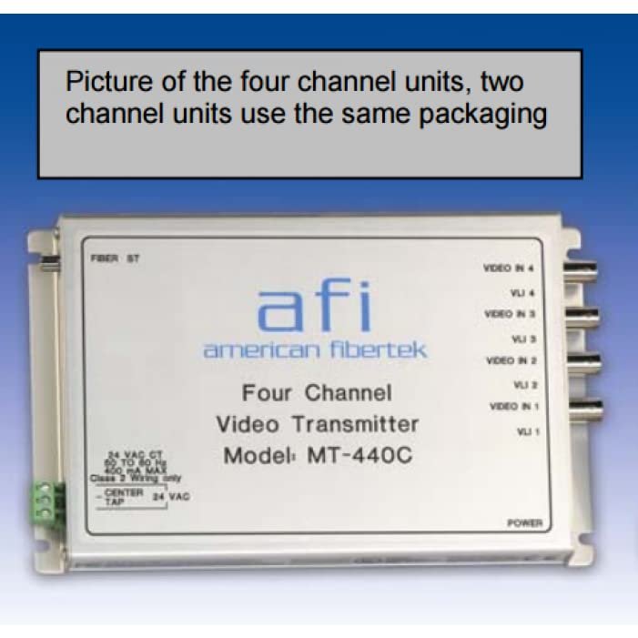 AMERICAN FIBERTEK MT220C A/F TRANSCEIVER VIDEO 2 CH