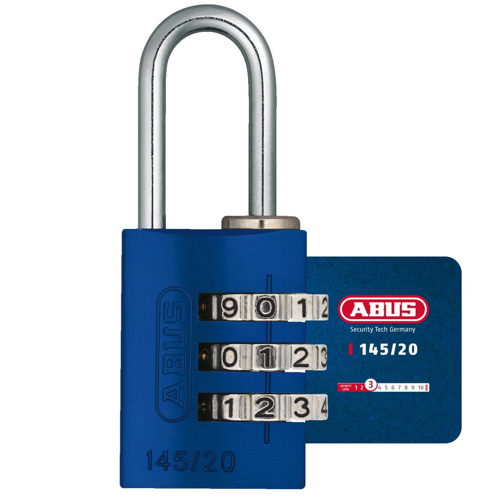 ABUS AB145/20 AZUL Padlock, Blue, 20