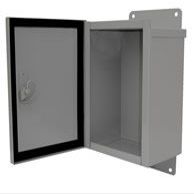 Mier Products 6x8x4 NEMA3R outdr Box, Latch, Made in The USA