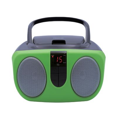 Sylvania SRCD243 Portable CD Player with AM/FM Radio, Boombox(Green)
