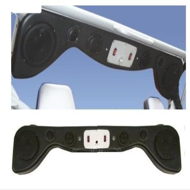Jeep Wrangler Cj Tj Yj Soundbar Compatible With Ipod Iphone or Mp3 player Connection and built in amplifier with lights and 6 speakers