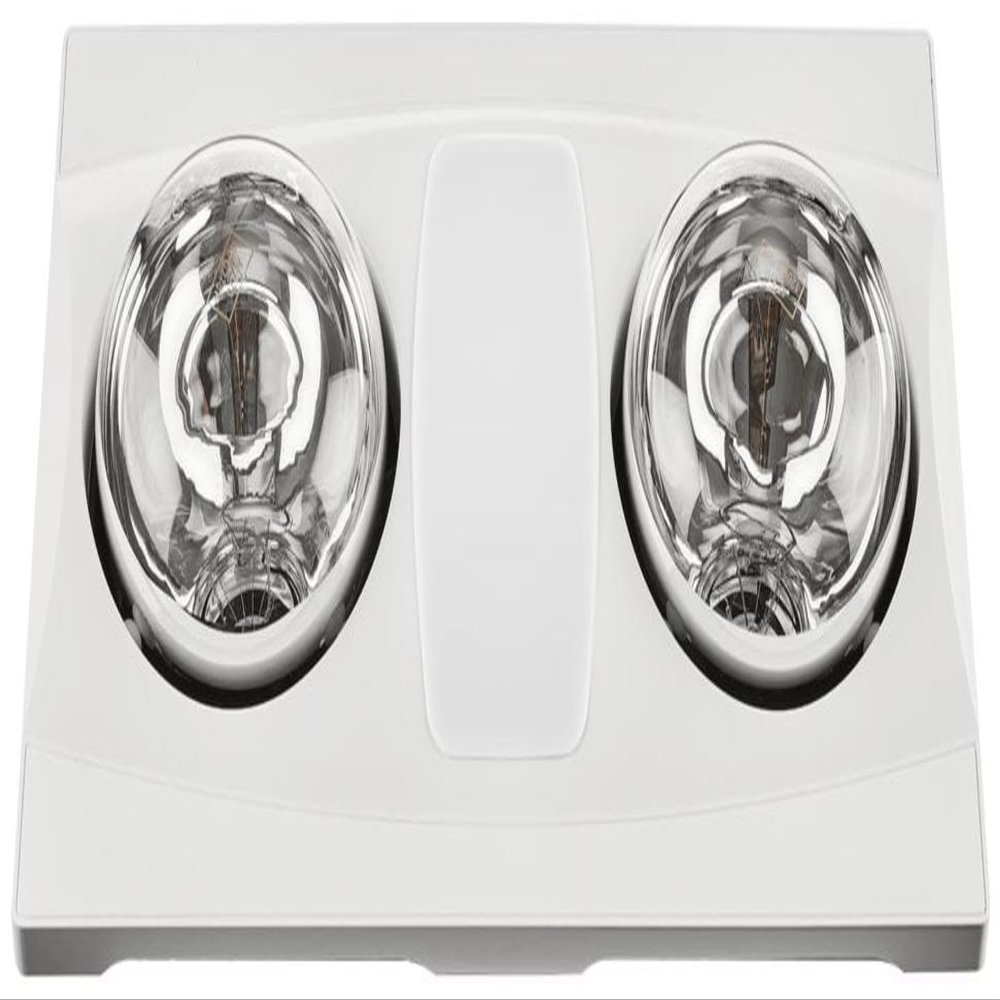 Aero Pure A515A W Quiet Bathroom Fan with Heat and Light, White