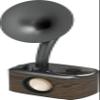 Sangean CP-100 AM/FM Retro Gramophone Radio with Bluetooth Speaker and Aux-Input, Walnut view 2
