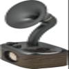Sangean CP-100 AM/FM Retro Gramophone Radio with Bluetooth Speaker and Aux-Input, Walnut view 3